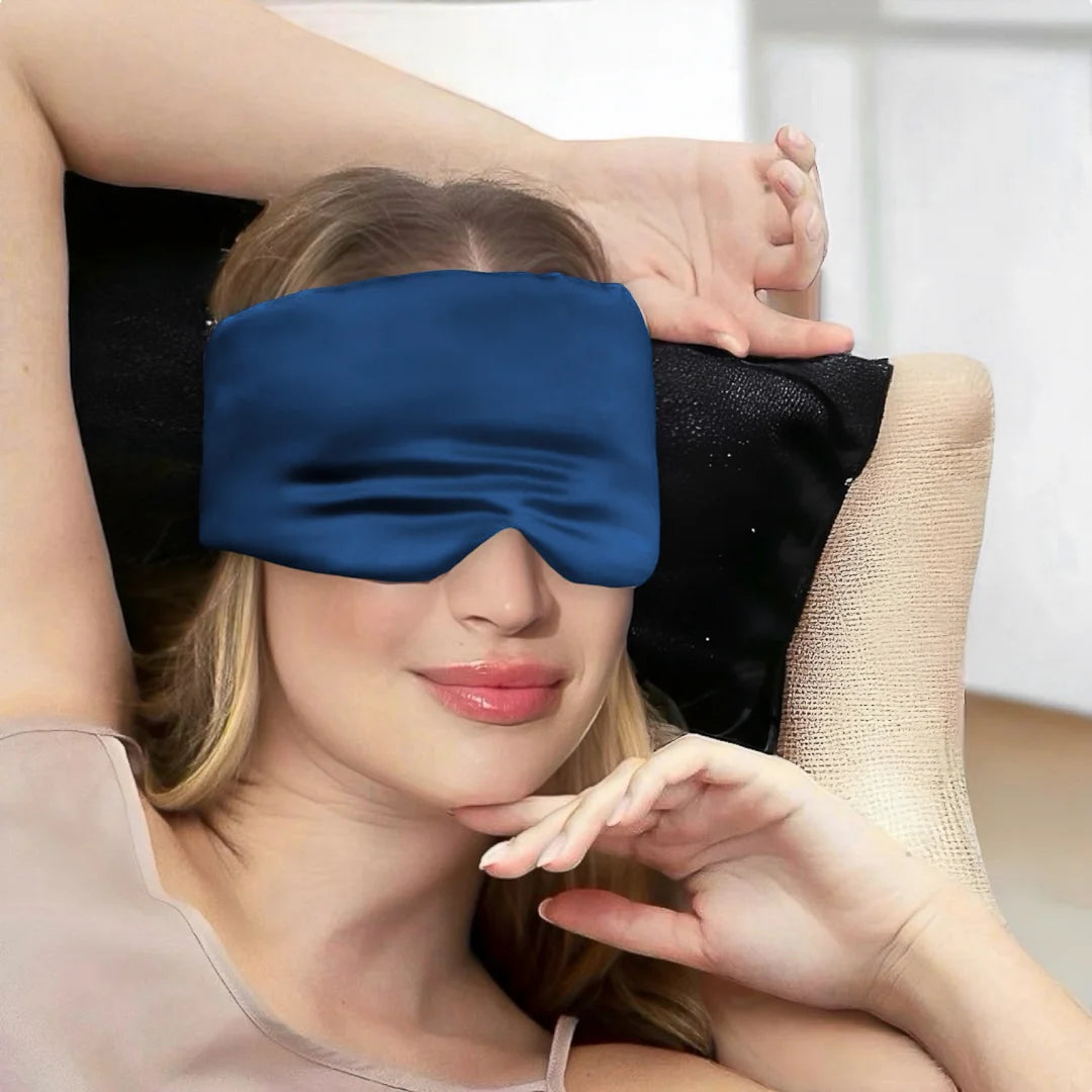 Adjustable Silk Sleep Mask (Blue) Pure Silk Boutique