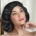 Silk Bonnet for Curly Hair (Black) Pure Silk Boutique