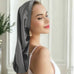 Silk Bonnet for long hair (Dark grey) Pure Silk Boutique Switzerland