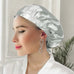 Silk Bonnet with Ribbons (Silver) Pure Silk Boutique Switzerland