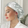 Silk Bonnet with Ribbons (Silver) Pure Silk Boutique Switzerland