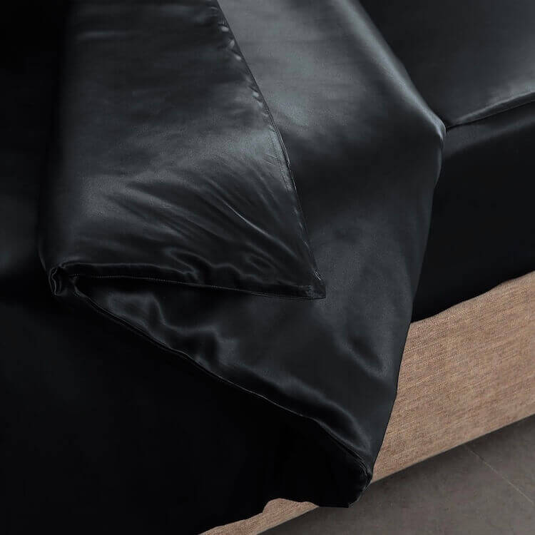 Silk duvet cover Black buy in Switzerland Pure Swiss Boutique