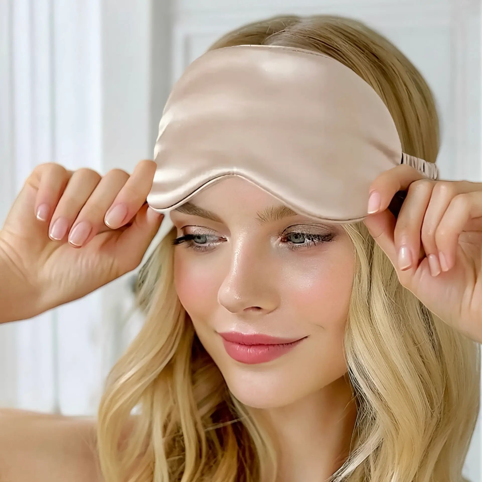 Sleep Mask 100% Silk (Beige) | The Perfect Balance of Comfort & Darkness | psboutique.ch