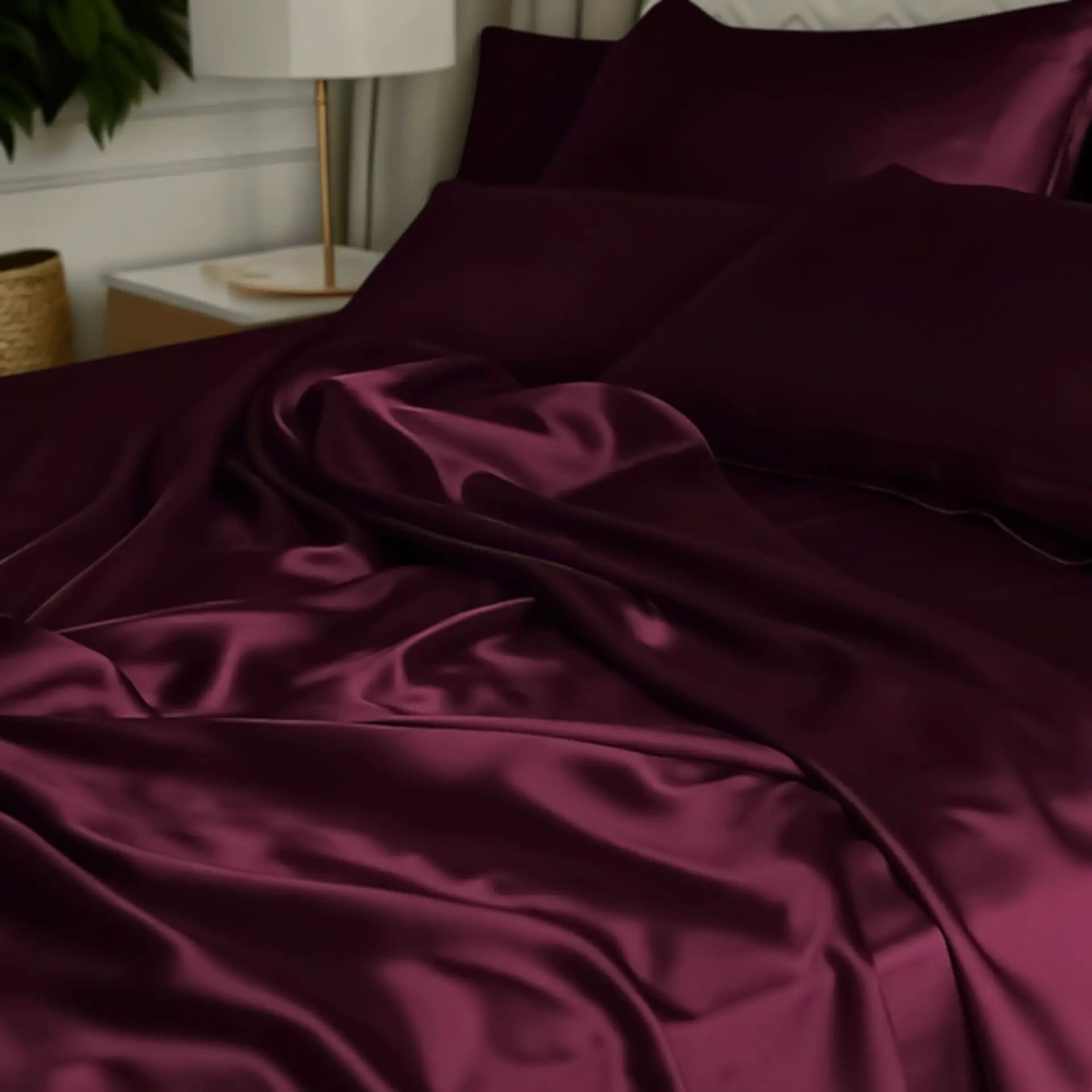 Bed Cover Sheet 100% Mulberry silk 22 momme (Bordeaux)| Swiss Silk  Online Shop % SALE | psboutique.ch