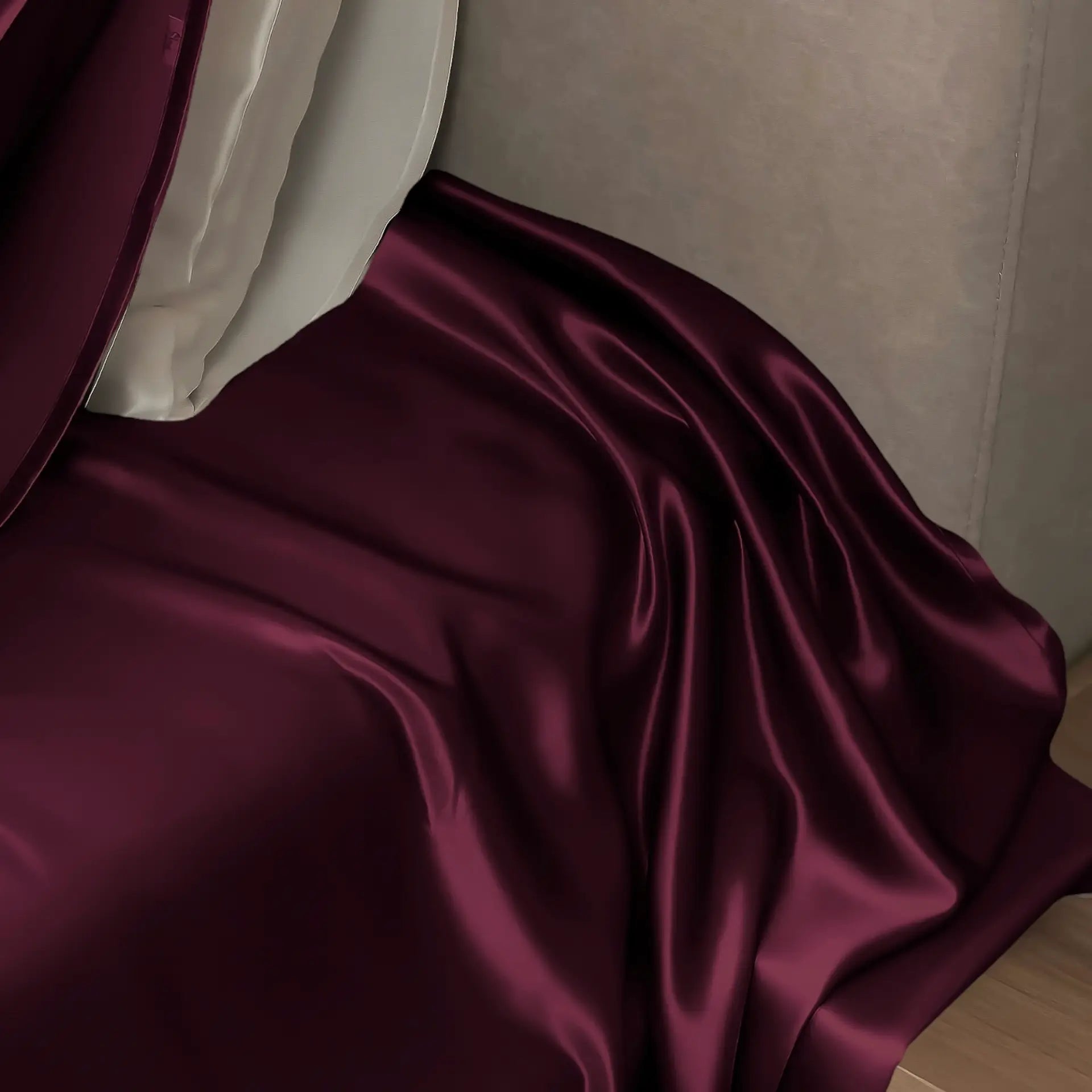 Bed Cover Sheet 100% Mulberry silk 22 momme (Bordeaux)| Swiss Silk  Online Shop % SALE | psboutique.ch