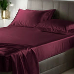 Fitted Sheet (Bordeaux Silk) % Sale % Pure Silk bedding in Switzerland | PSBoutique.ch