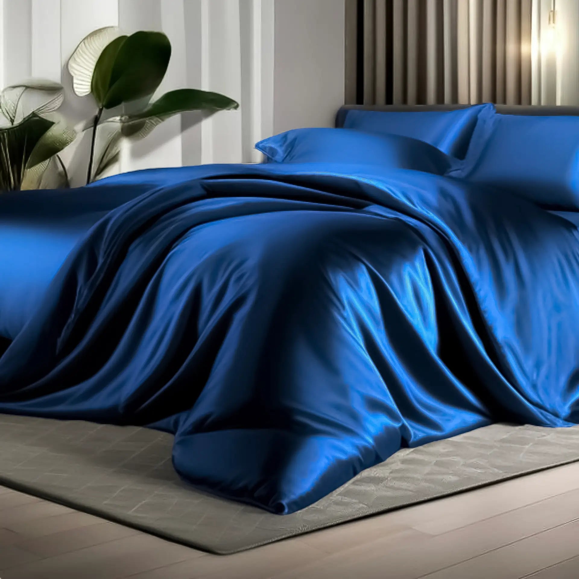 Hypoallergenic Silk Duvet Cover (Navy Blue) Swiss shop PSBoutique.ch