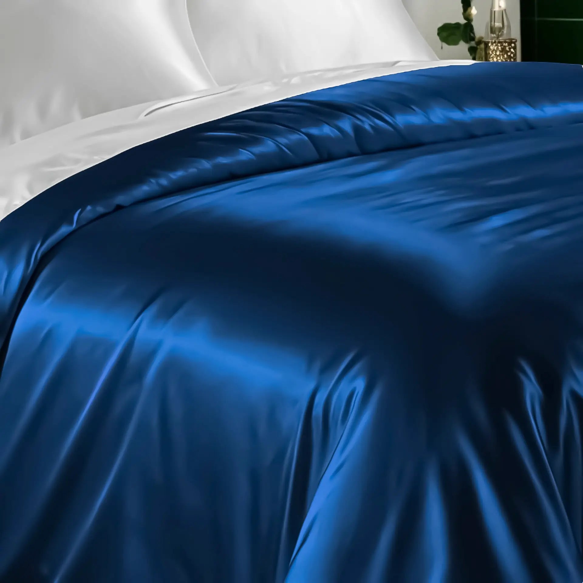Hypoallergenic Silk Duvet Cover (Navy Blue) Swiss shop PSBoutique.ch