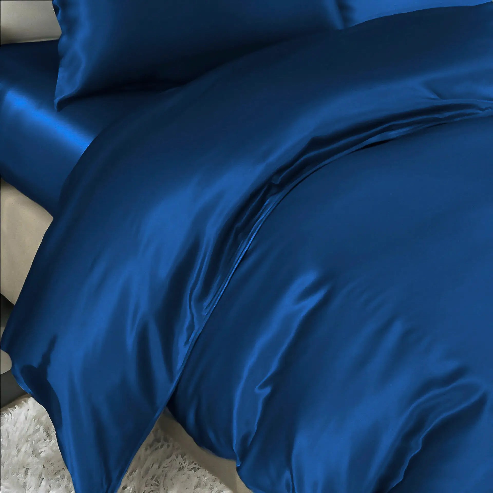 Hypoallergenic Silk Duvet Cover (Navy Blue) Swiss shop PSBoutique.ch