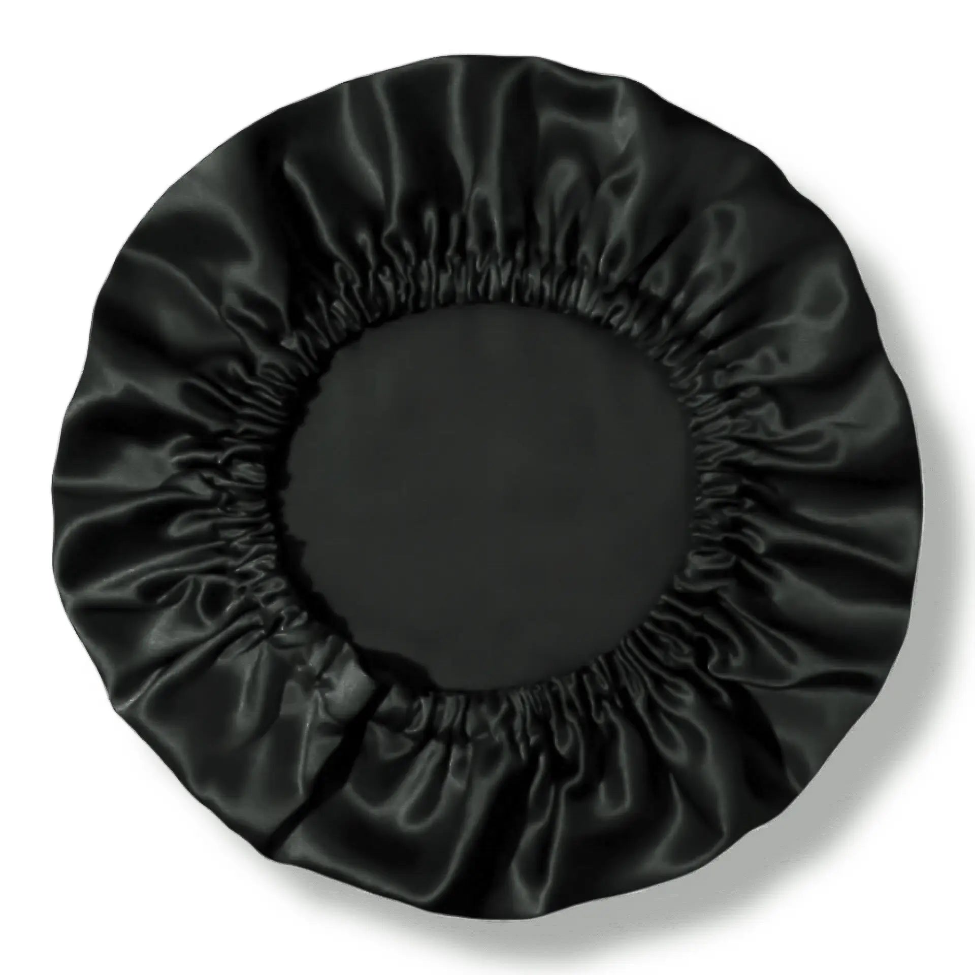 Cuffia in seta con elastico (Nero)