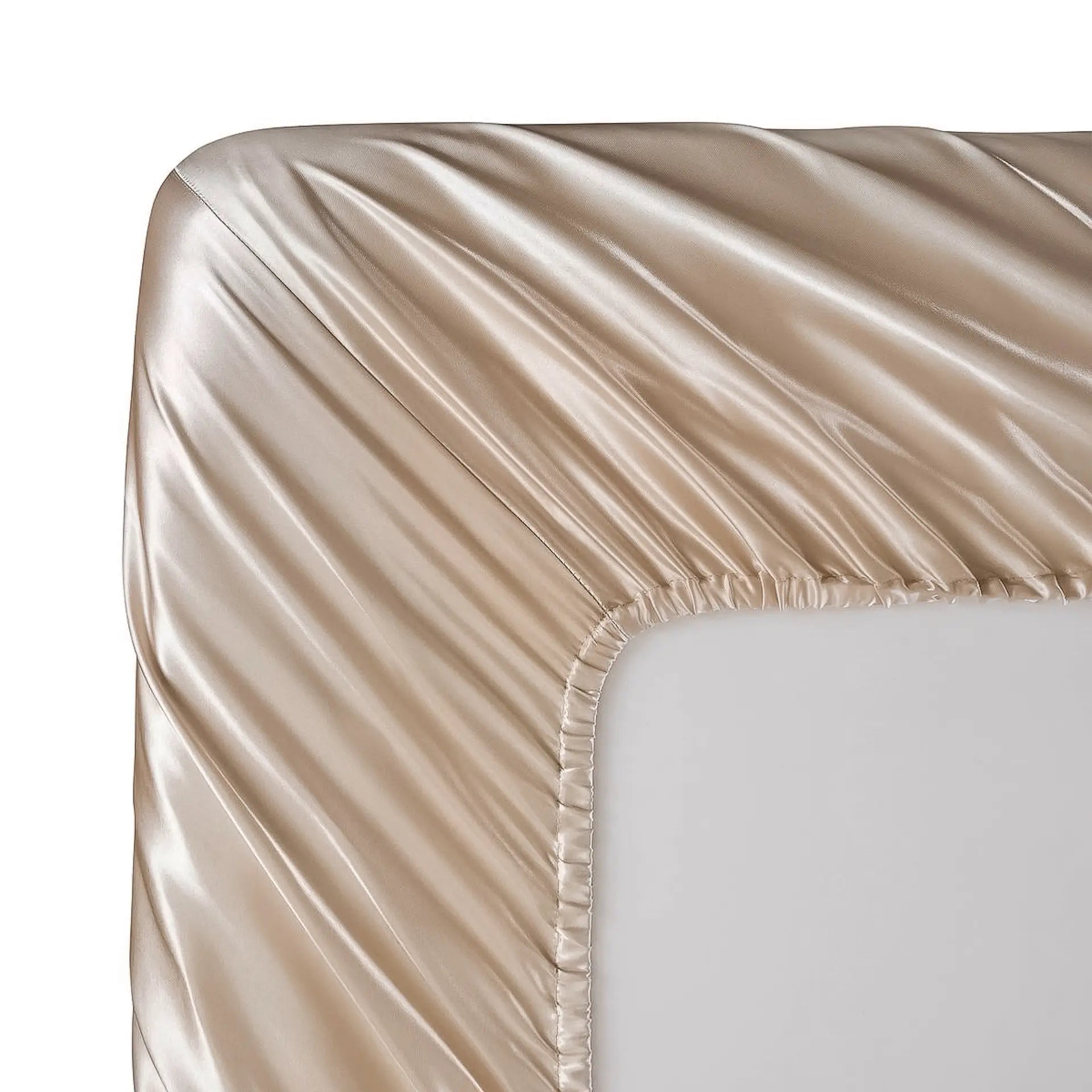 Silk Fitted Sheet (Beige)