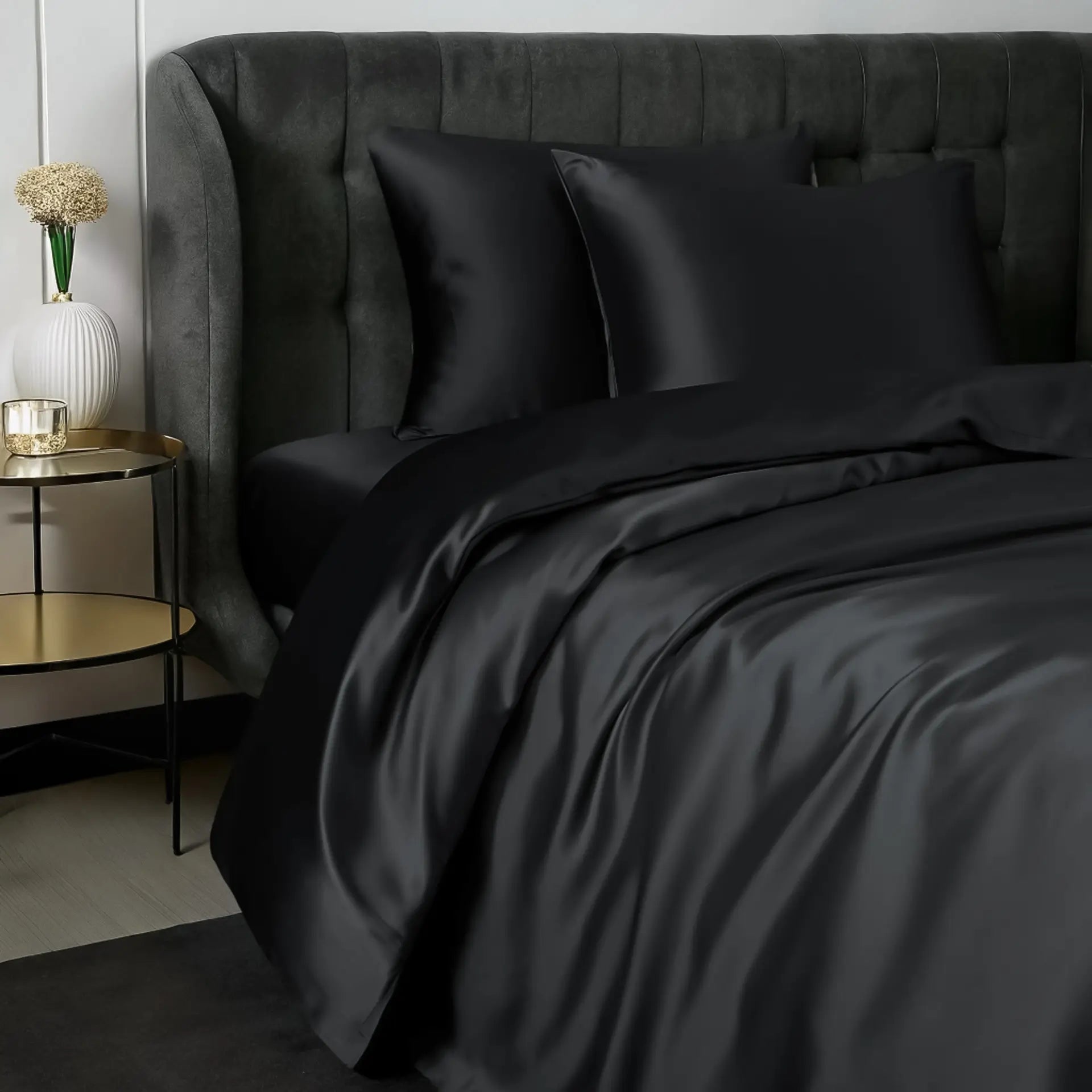 Luxury Duvet Cover Black 100% Silk buy on % Sale % in Swiss Silk Shop PSBoutique.ch