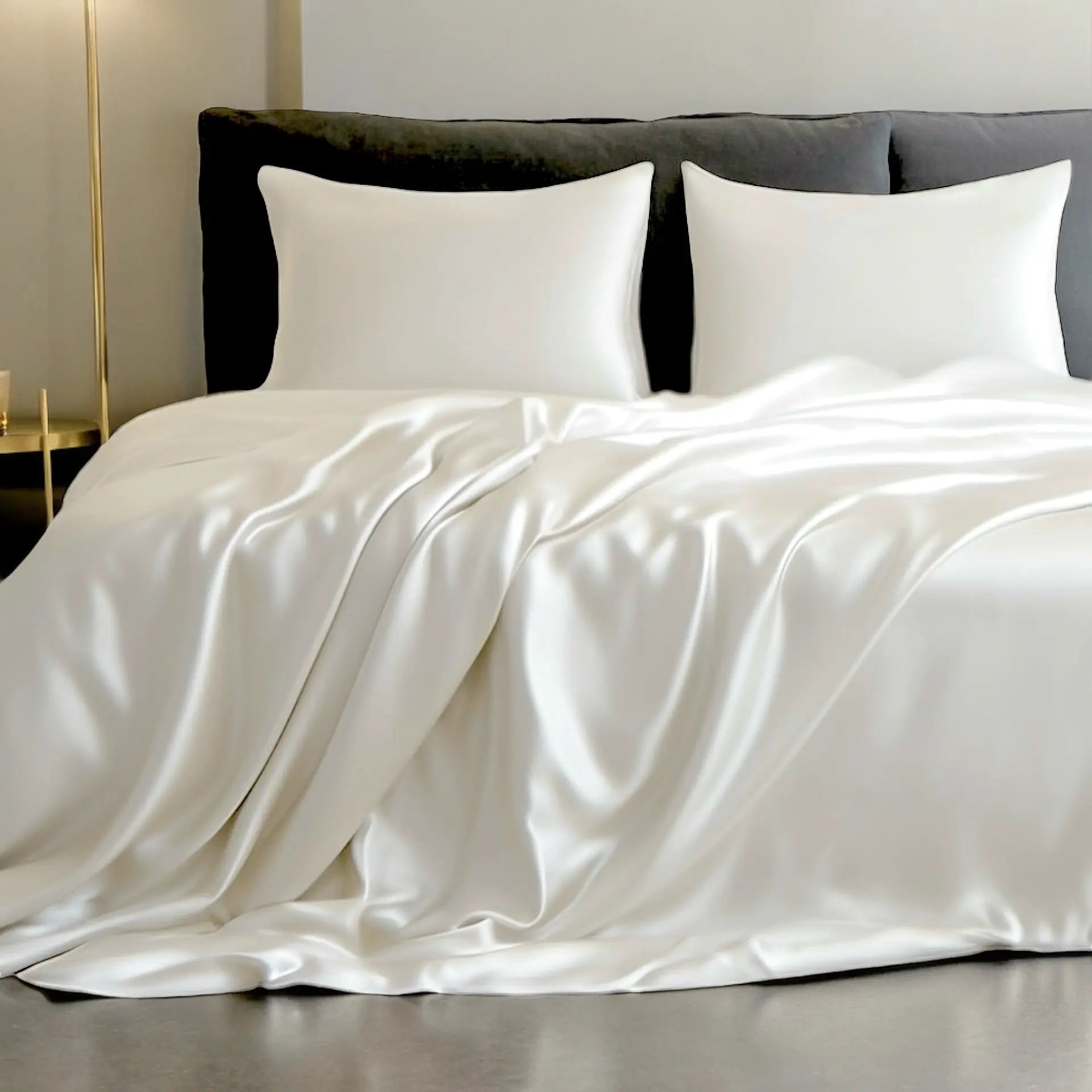 Silk Bedding Set (Ivory white) Pure Silk Boutique Switzerland