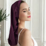 Silk Bonnet for long hair (Bordeaux) Pure Silk Boutique Switzerland