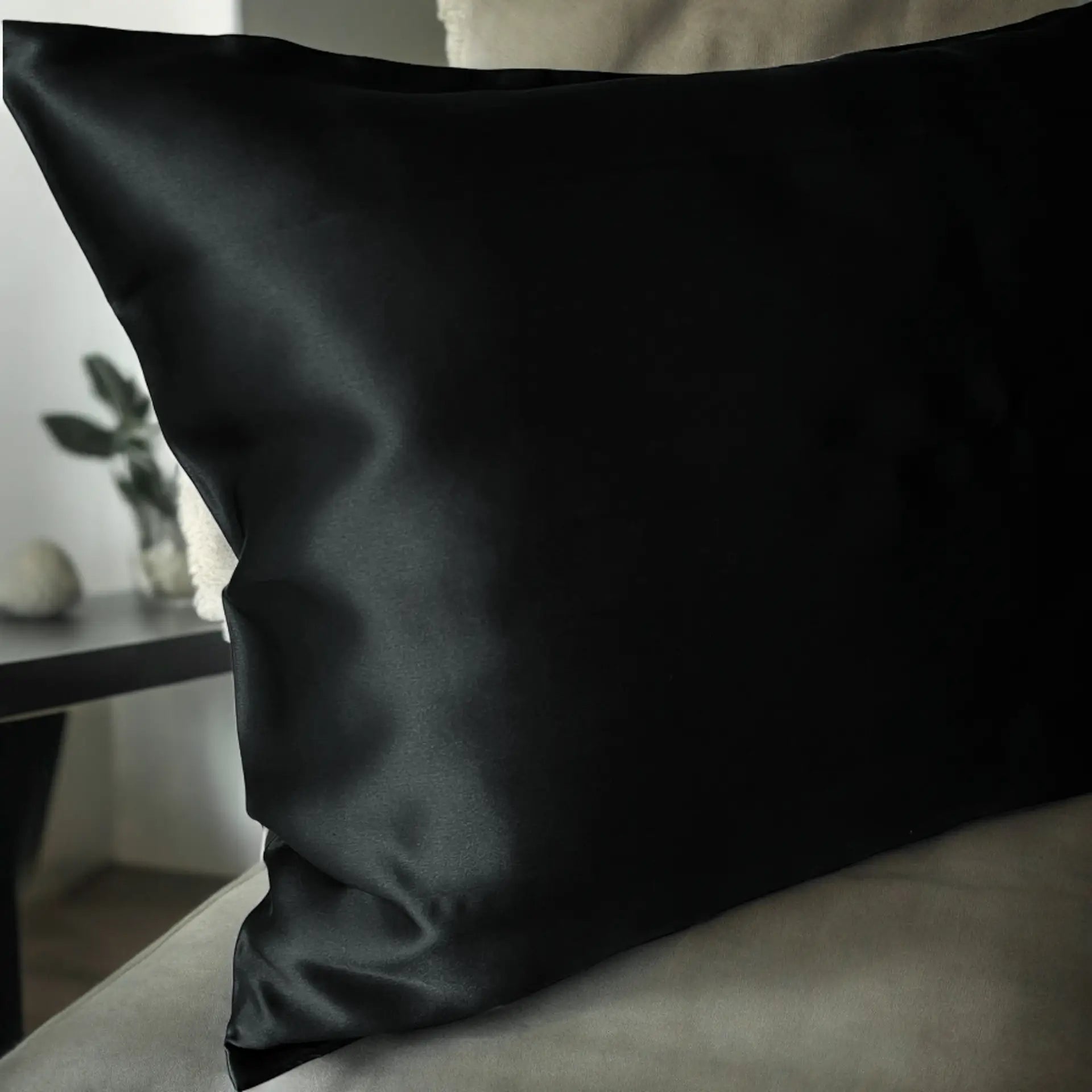 Silk Pillowcase (Black) Pure Silk Boutique Switzerland