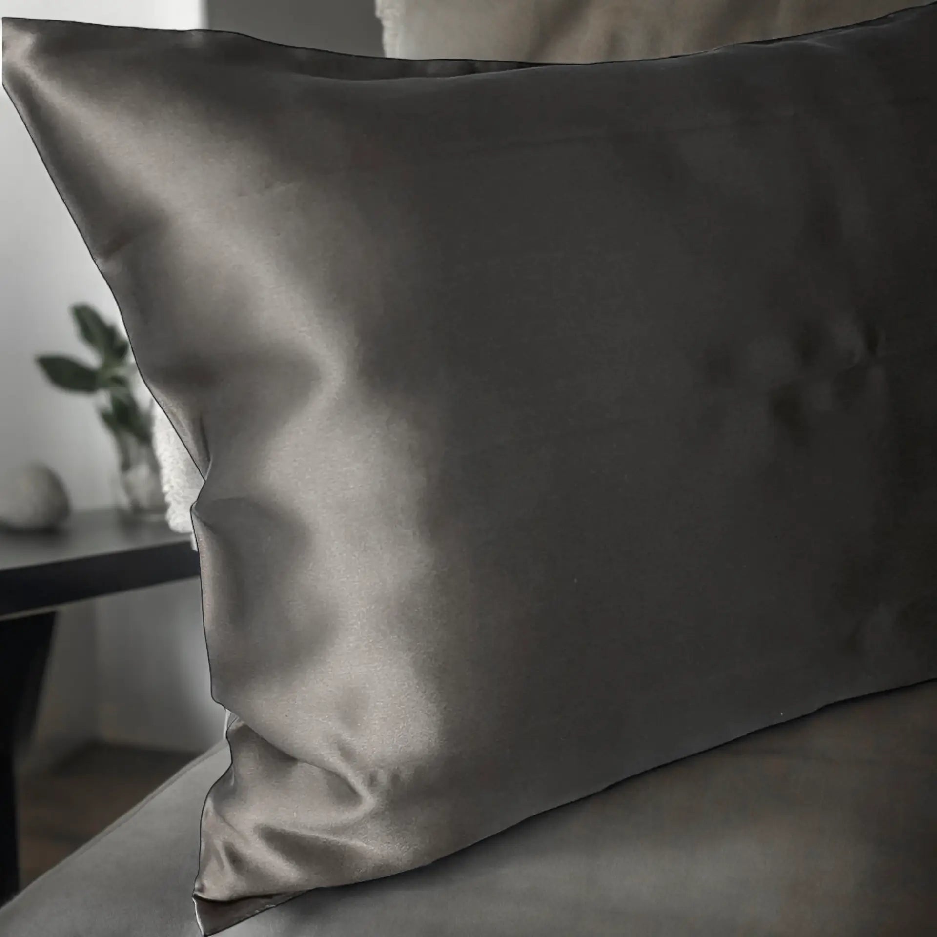 Silk Pillowcase (Dark Grey) Pure Silk Boutique Switzerland