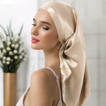 Silk bonnet for long hair (Beige) % Sale % Pure Silk Boutique Switzerland psboutique.ch