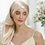 Silk bonnet for long hair (Beige) % Sale % Pure Silk Boutique Switzerland psboutique.ch