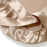 Silk Sleep Cap Bonnet with Ribbons Beige buy in Switzerland Pure Swiss Boutique
