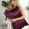 Beauty sleep Pillow cover 100% Silk (Bordeaux) | Skin-Friendly & Elegant | Sale % | psboutique.ch