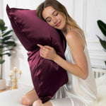 Beauty sleep Pillow cover 100% Silk (Bordeaux) | Skin-Friendly & Elegant | Sale % | psboutique.ch