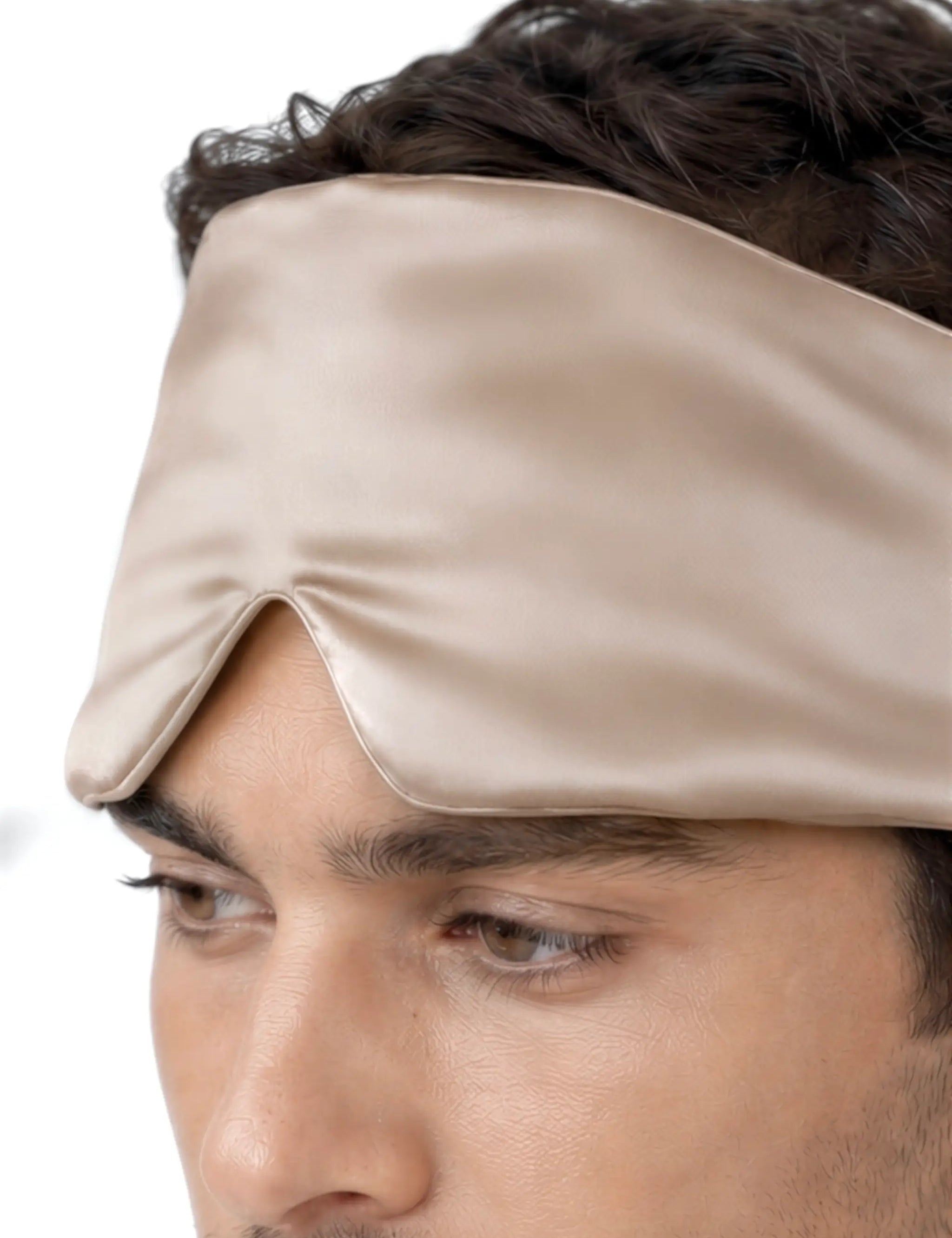 Men's Silk Sleep Mask (Beige)