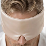 Masque de sommeil en soie pour homme (Beige)