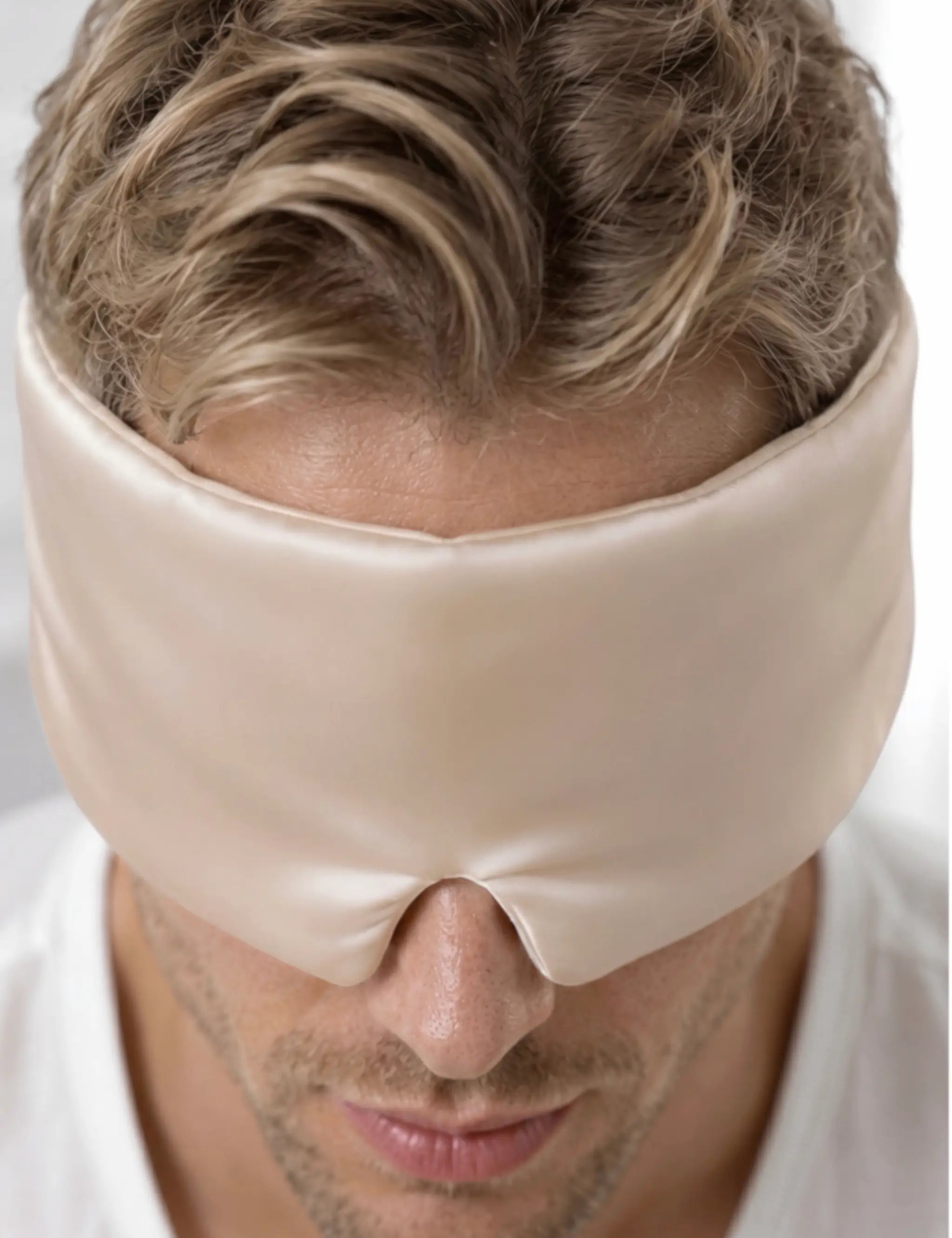 Men's Silk Sleep Mask (Beige)