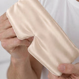 Masque de sommeil en soie pour homme (Beige)