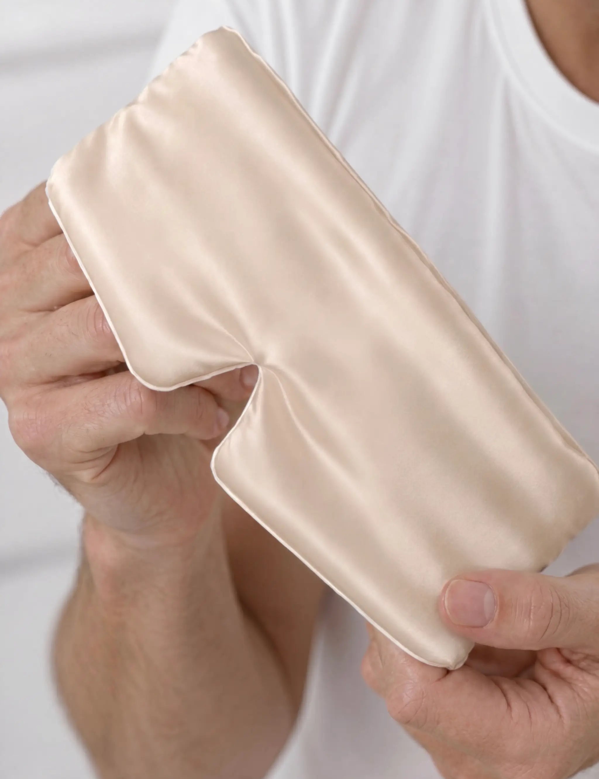 Men's Silk Sleep Mask (Beige)