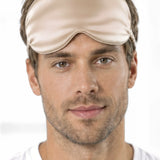 Men's Silk Eye Mask (Beige)