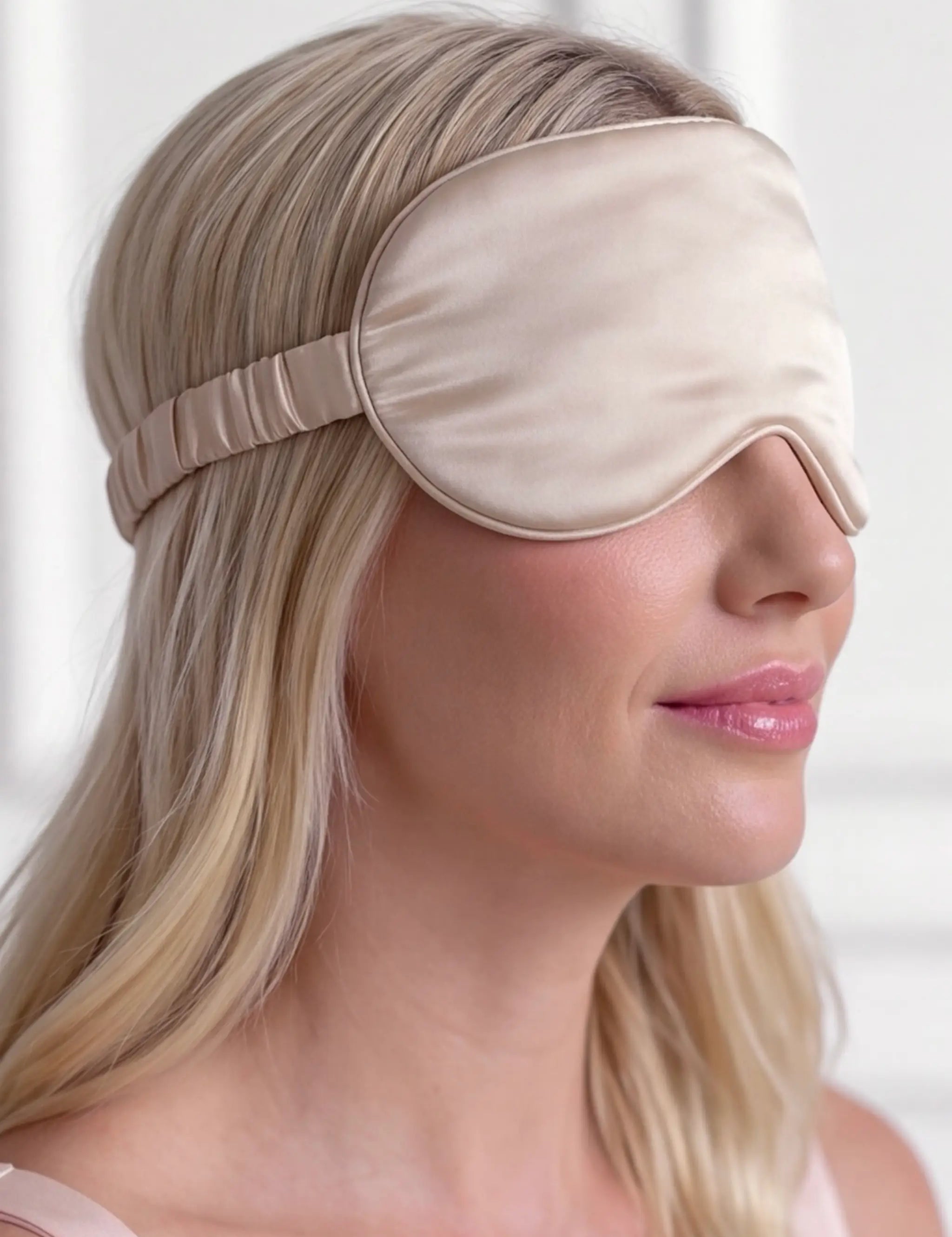 Silk Eye Mask (Beige)