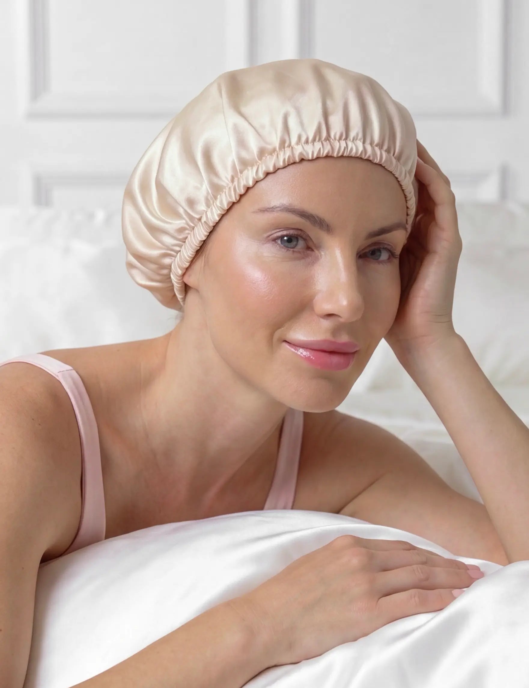 Silk Hair Bonnet (Beige)