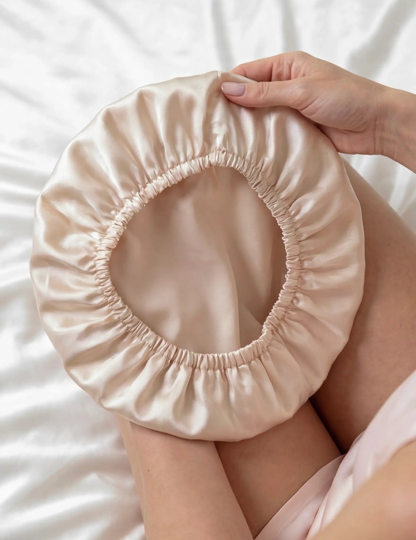 Silk Hair Bonnet (Beige)