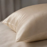 2 Silk Pillowcases Set (Beige)