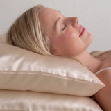 2 Silk Pillowcases Set (Beige)