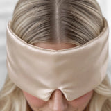 Masque de sommeil en soie (Beige)