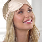 Maschera occhi in seta (Beige)