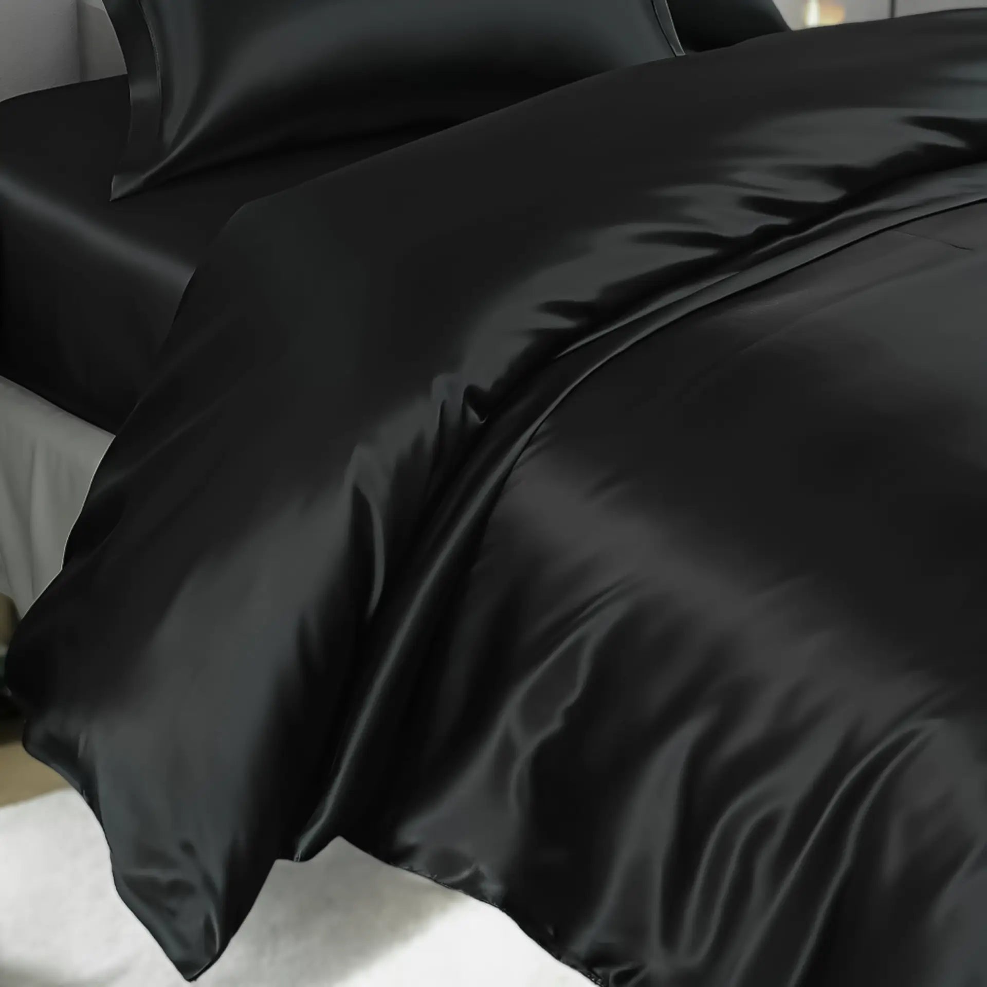 Black Duvet Cover % Sale| Pure Silk | Bold, Silky & Timelessly Chic | psboutique.ch