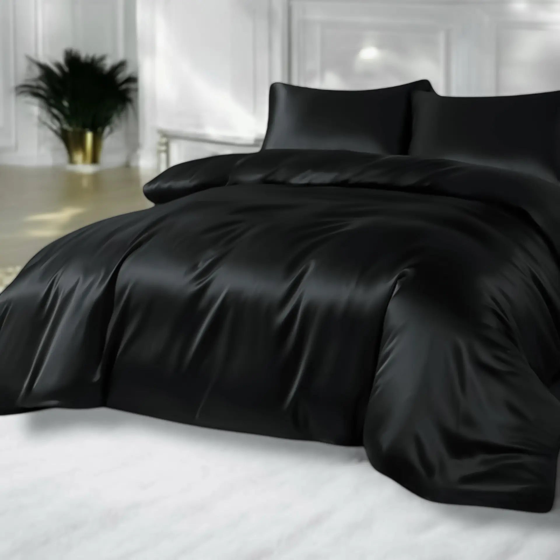 Black Duvet Cover % Sale| Pure Silk | Bold, Silky & Timelessly Chic | psboutique.ch