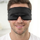 Masque de sommeil en soie pour homme (Noir)