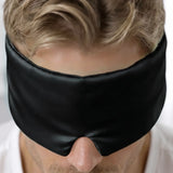 Masque de sommeil en soie pour homme (Noir)