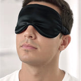 Maschera occhi in seta per uomo (Nero)