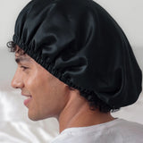 Men's Large Silk Bonnet (Black)