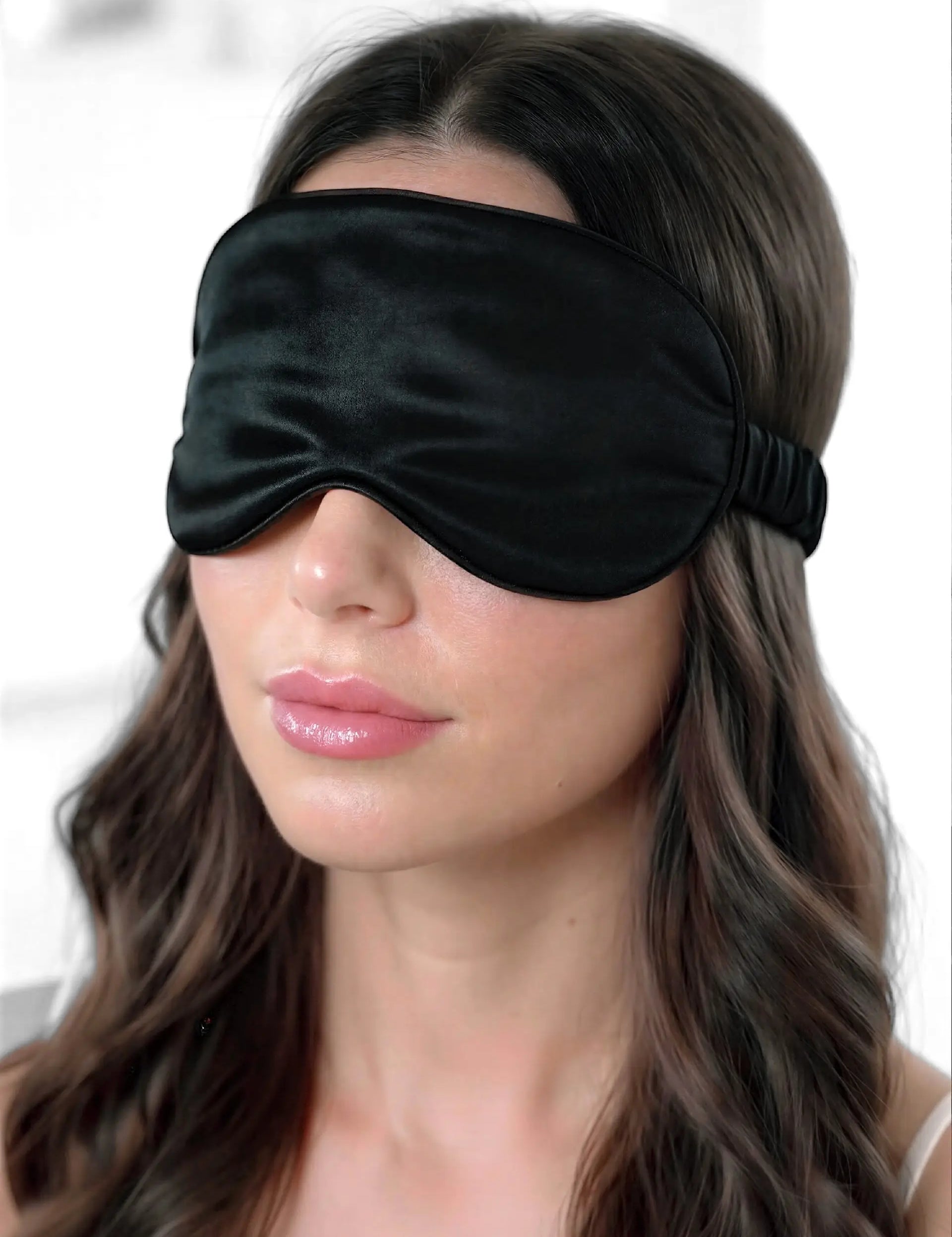 Maschera occhi in seta (Nero)