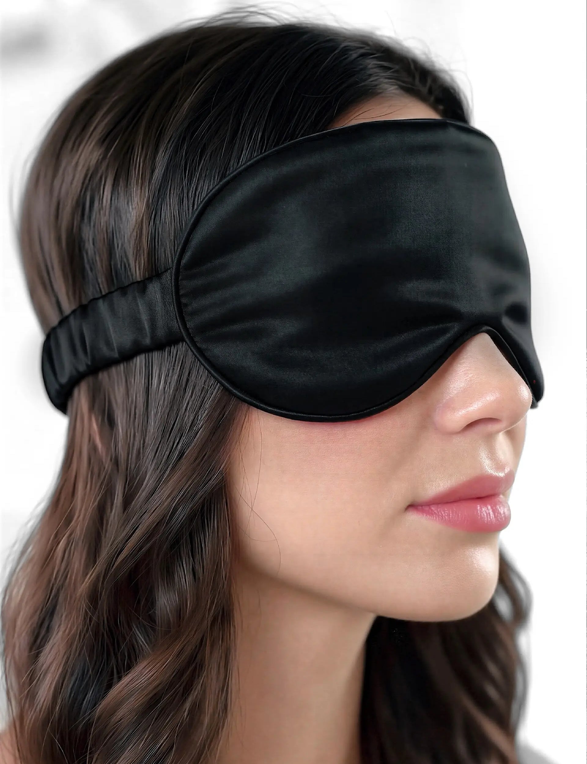 Maschera occhi in seta (Nero)