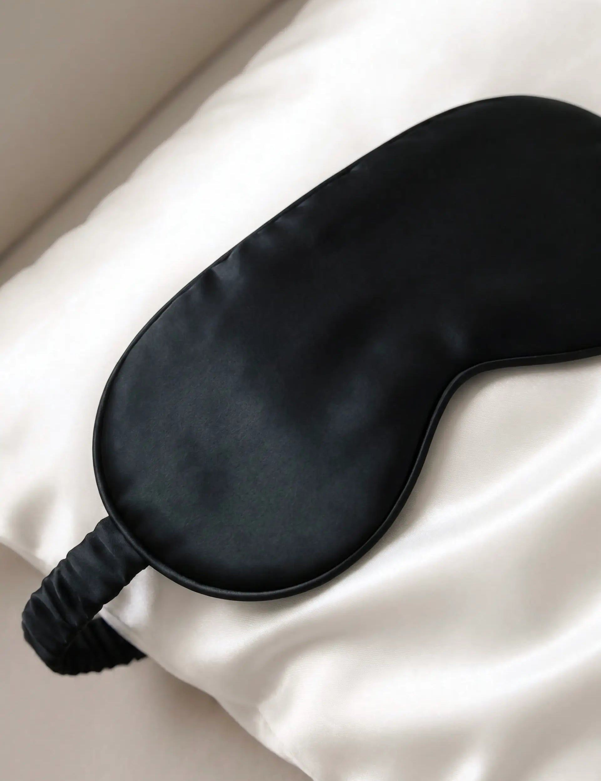 Silk Sleep Mask with Elastic band (Black)