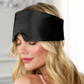 Blackout Sleep Mask (Black) Adjustable Silk Comfort with Full Coverage| psboutique.ch