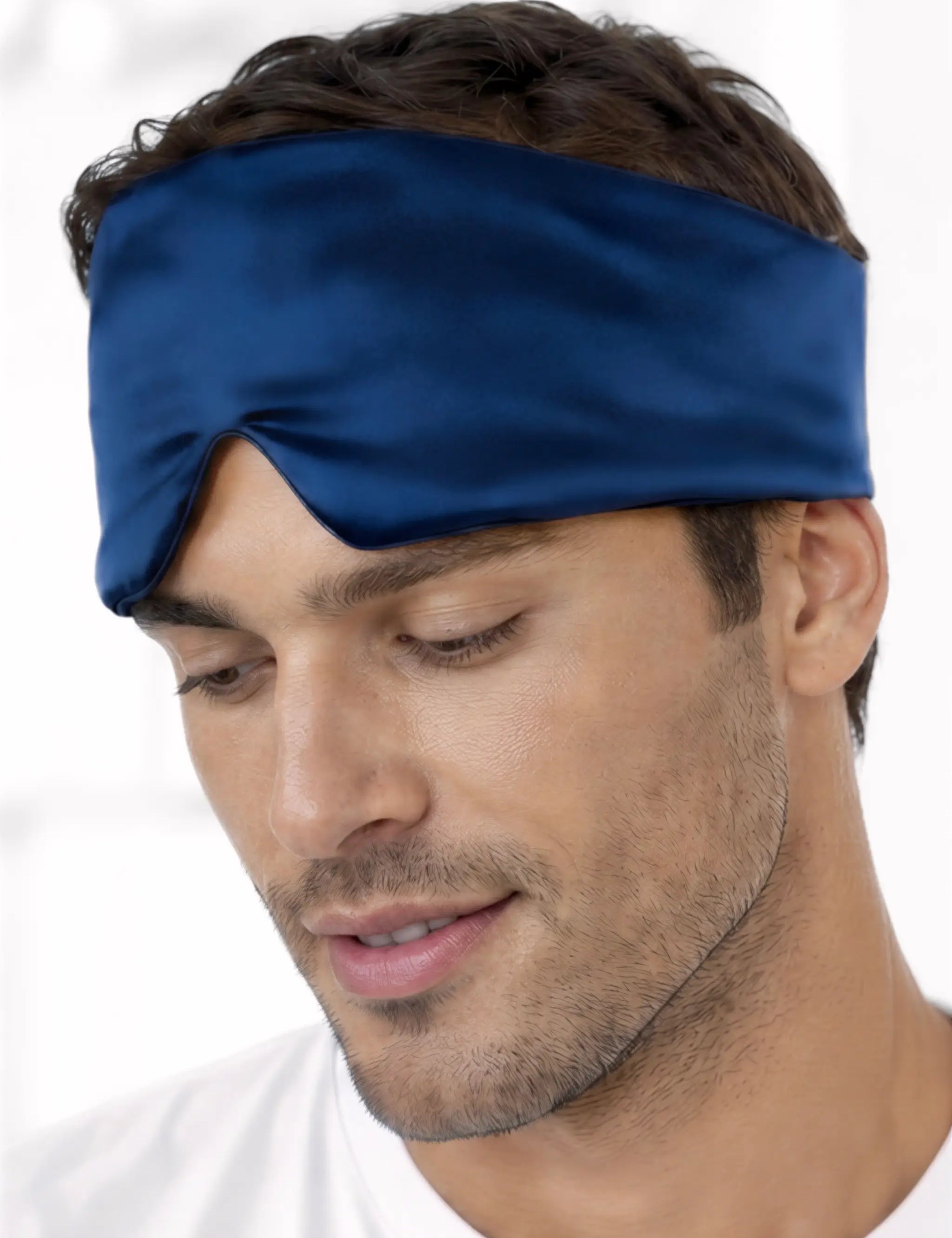 Men's Silk Sleep Mask (Blue)