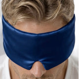 Masque de sommeil en soie pour homme (Bleu)